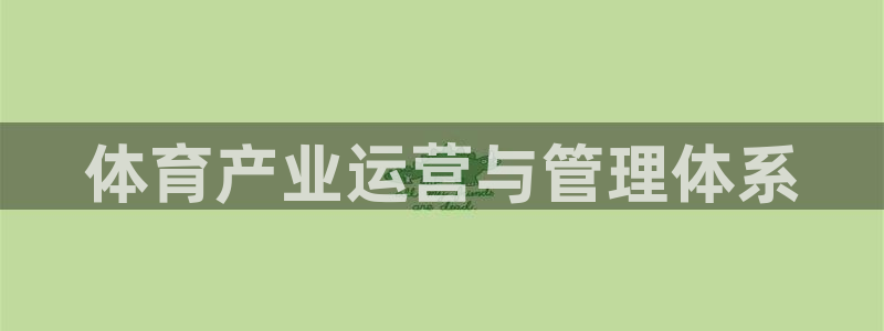 必一体育在哪下：体育产业运营与管理体系